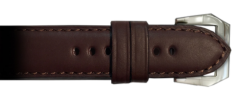 RIOS1931 24mm Mocha Milano Genuine Leather Watch Strap for Panerai Watches | Paneraibands.com