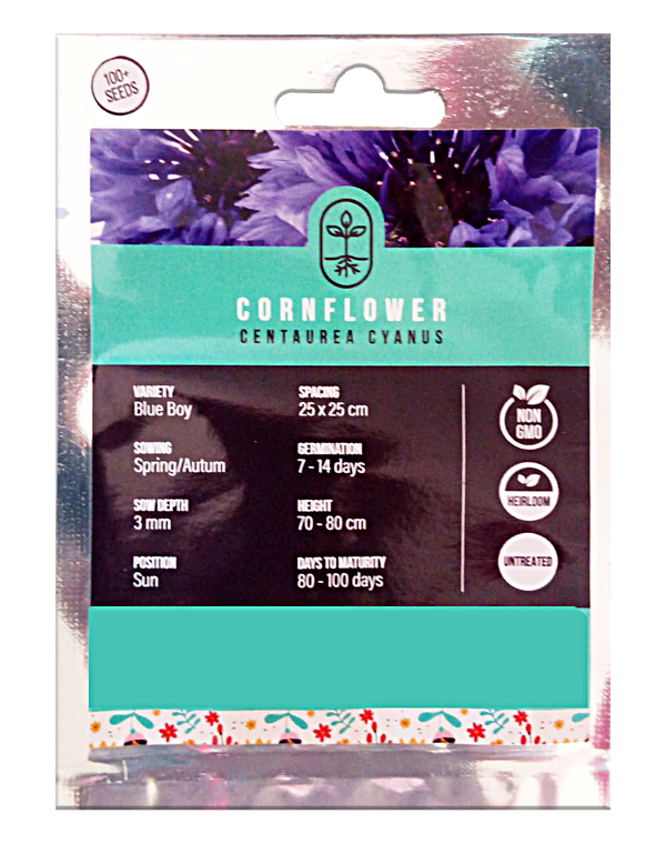 Edible Flower Seeds - Cornflower Blue Boy  - 100 Seed Pack