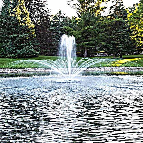 large floating fountain for dams and aeration