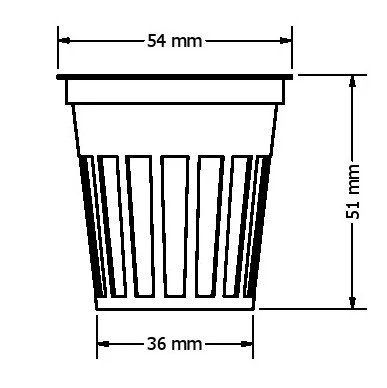 white 50mm net pot