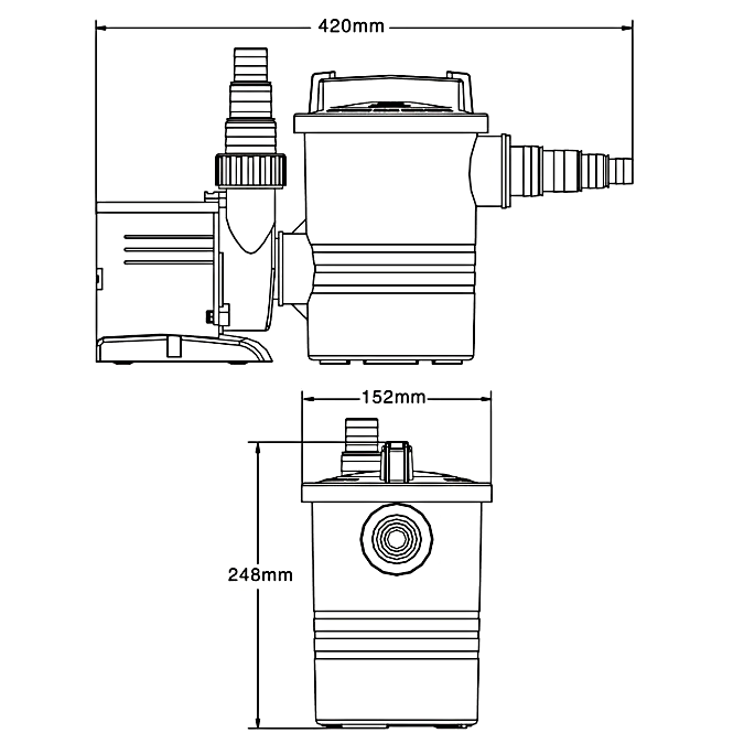 dimensiosn vraiable self frequency pump kiddies pool 