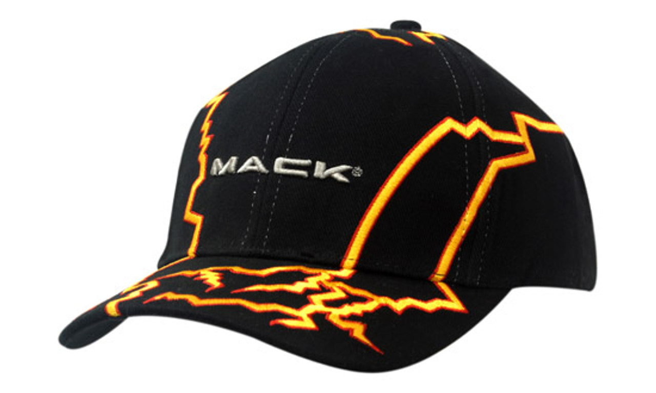 Brushed Heavy Cotton with Lightning Embroidery on Crown & Peak