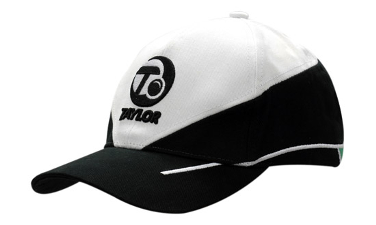 Brushed Heavy Cotton with Crown Inserts & Crown/Peak Embroided Lines