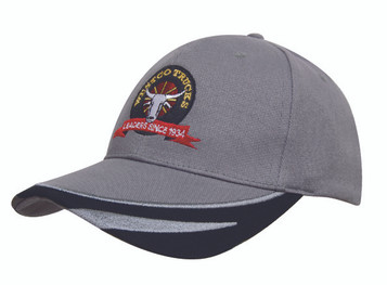 Brushed Heavy Cotton with Peak Trim Embroidered