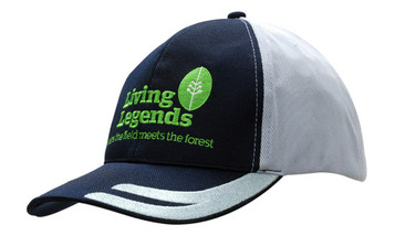 Brushed Heavy Cotton & Cool Dry Fabric with Embroidered Design on Peak