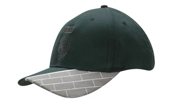 Brushed Heavy Cotton with Fabric Insert & Embroidered Blocks on Peak