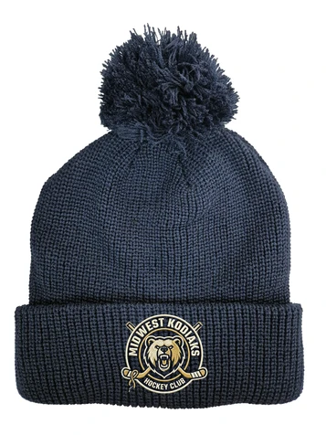 6 SEAM KNITTED BEANIE W/- POM POM