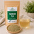 Bulk Yarrow Tea in The Tea Hut certified organic kraft pouch, with loose yarrow flowers and leaves beside a pale golden brewed cup.