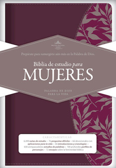 RVR 1960 Biblia de Estudio para Mujeres, Vino Tinto/fucsia SÃ­mil Piel
