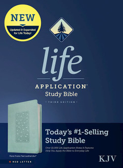 KJV Life Application Study Bible, Third Edition (LeatherLike, Floral Teal)