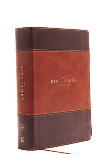 The King James Study Bible, Imitation Leather, Brown, Indexed, Large Print