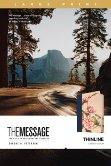 The Message Thinline Large Print (LeatherLike, Garden Bloom)