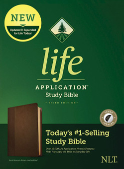 NLT Life Application Study Bible (Leatherlike, Dark Brown/Brown, Indexed)