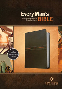 Every Man's Bible NLT, LeatherLike, East-West Grey