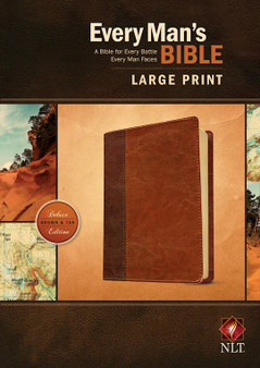 NLT Every Man's Bible Large Print - Brown/Tan TuTone