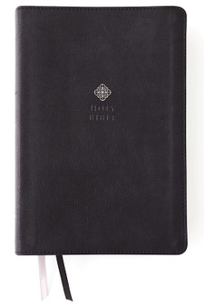 NIV, Men's Devotional Bible, Large Print, Leathersoft, Black, Comfort Print