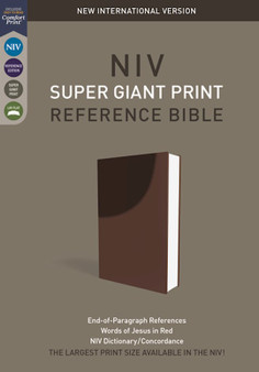 NIV Super Giant Print Reference Bible Thumb Indexed Brown