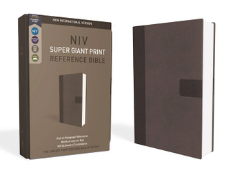 NIV, Super Giant Print Reference Bible, Imitation Leather, Gray