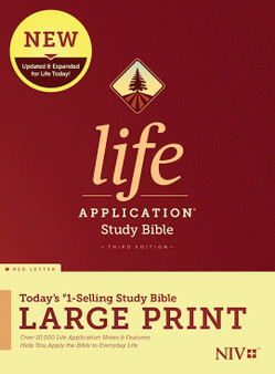 NIV Life Application Study Bible, Large Print (Red Letter, Hardcover)