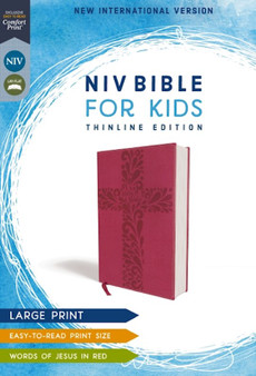 NIV Thinline Bible For Kids Red Letter Edition [Large Print, Pink]