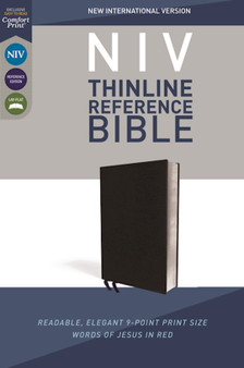 NIV Thinline Reference Bible Indexed Red Letter Edition [Black]