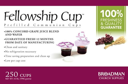 Holy Communion - Fellowship Cup Prefilled Juice/Wafer (Box Of 250)