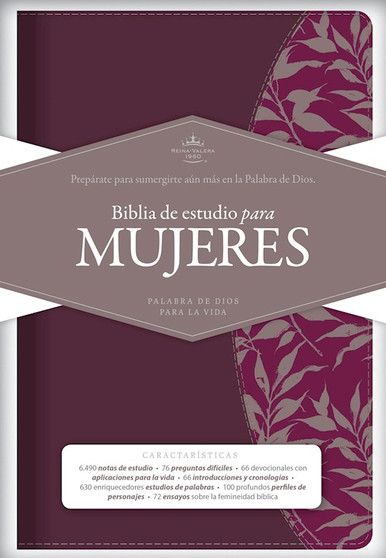 RVR 1960 Biblia de Estudio para Mujeres, Vino Tinto/fucsia SÃ­mil Piel