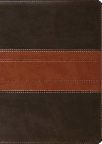 ESV Study Bible, Large Print TruTone Forest/Tan, Trail Design