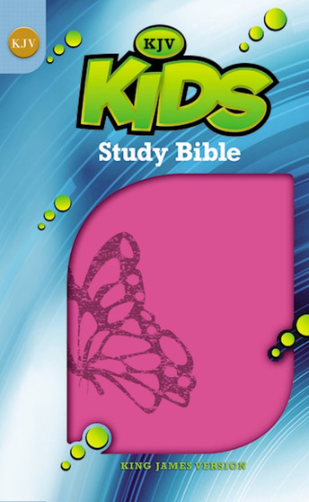 KJV Kids Study Bible-Fluttering Fuchsia Leather-Look