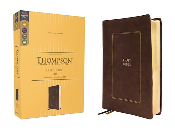 KJV Thompson Chain-Reference Bible, Large Print, Brown Leathersoft