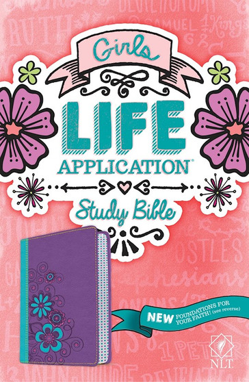 NLT Girls Life Application Study Bible - Green/Purple TuTone