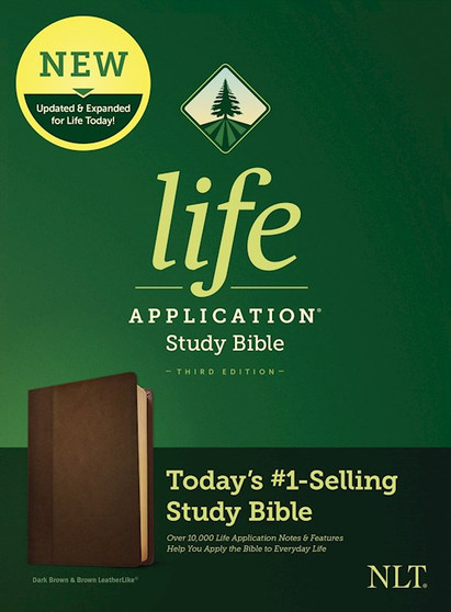 NLT Life Application Study Bible (Leatherlike, Dark Brown/Brown)