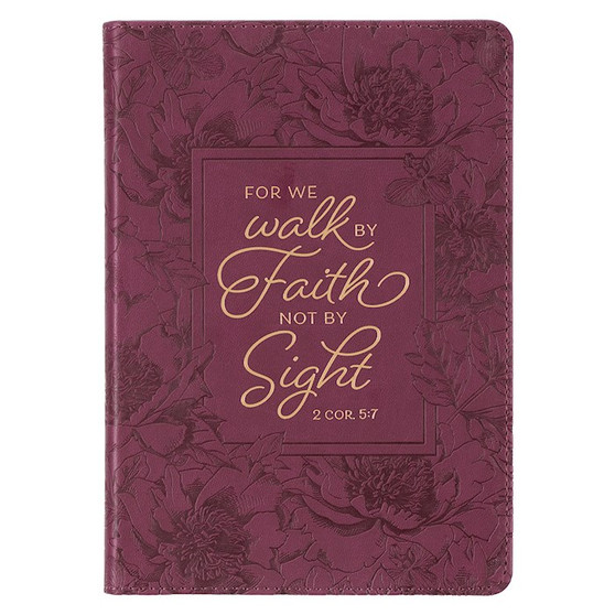 Walk by Faith 2 Cor. 5:7 -  Journal LuxLeather