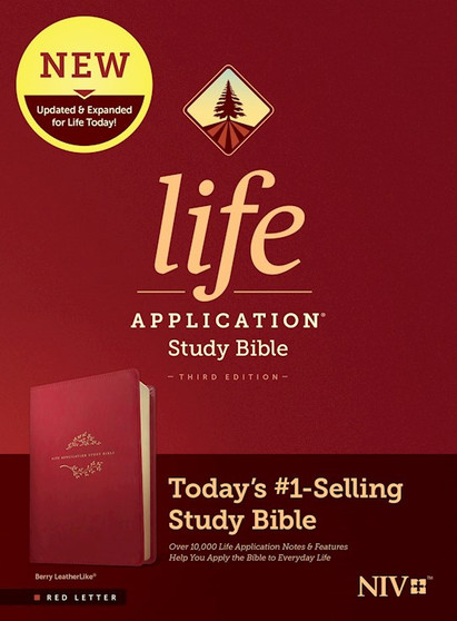 NIV Life Application Study Bible (Leatherlike, Berry)