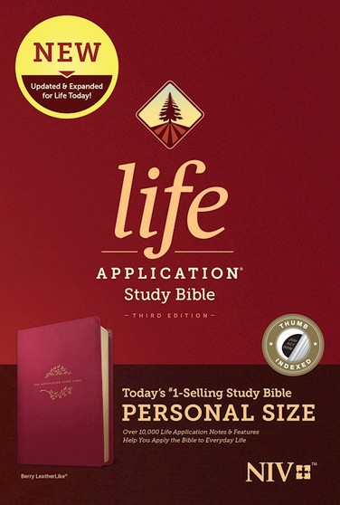 NIV Life Application Study Bible, 3rd Edition, Personal Size ( Berry, Indexed)