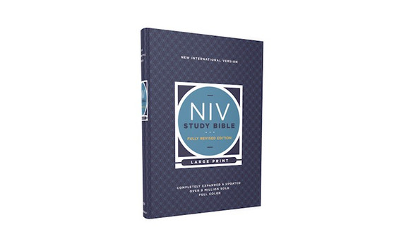NIV Study Bible, Large Print, Hardcover,