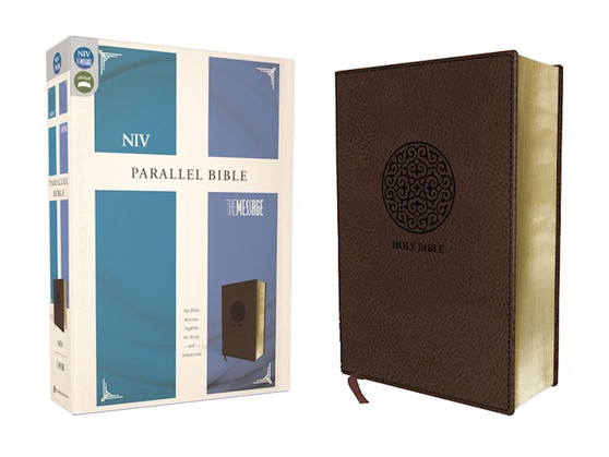 Parallel Bible - NIV, The Message, Leathersoft, Brown: Bible Versions Together