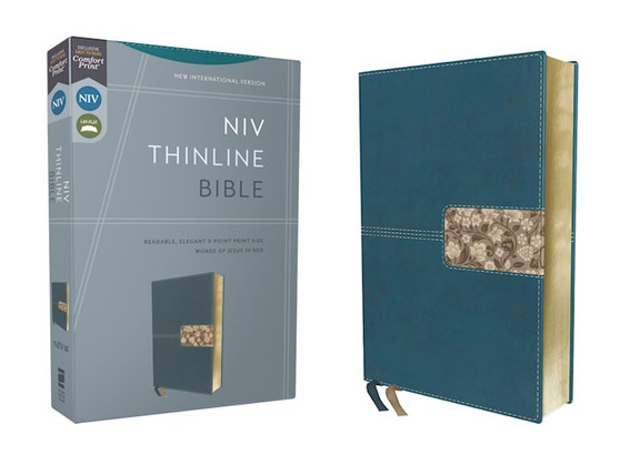 NIV Thinline Bible, Red Letter, Comfort Print - Teal