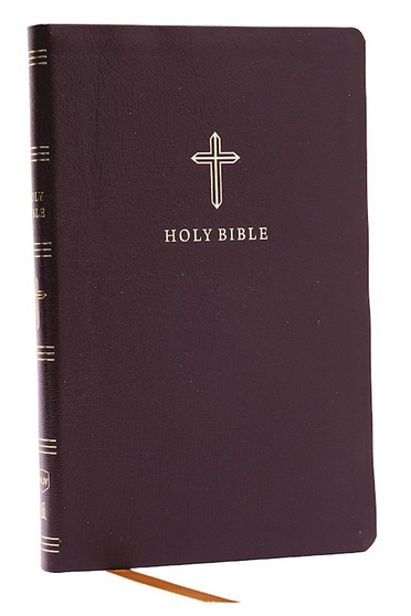 NKJV Ultra Thinline Bible, Burgundy Bonded Leather, Red Letter, Comfort Print