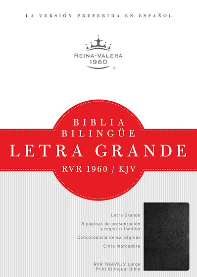 RVR 1960/KJV Biblia BilingÃe Letra Grande, Negro ImitaciÃn Piel Con Ã­ndice