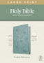 NLT Large Print Thinline Reference Bible (Leatherlike, Floral/Teal)