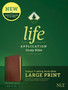 NLT Life Application Study Bible, Large Print ( Leatherlike, Brown/Tan)