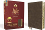 NIV Life Application Study Bible, Large Print, Bonded Leather, Brown, Indexed