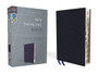 NIV, Thinline Bible, Bonded Leather, Navy, Indexed, Red Letter Edition