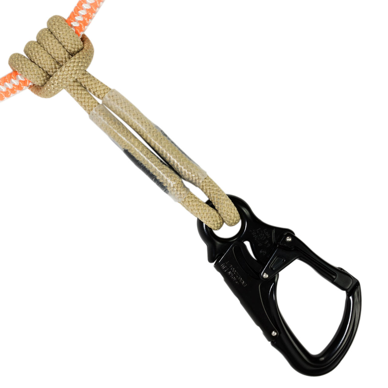 Hip Prusik Lanyard w/ Aluminum Fixed-Eye Snap Hook