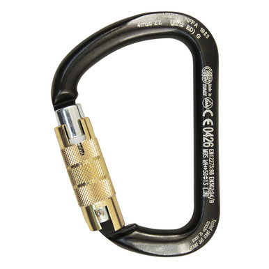 NFPA Large D Carabiner - Twist Lock (Black)