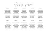 Wedding Seating Chart - Love Map - White Remix