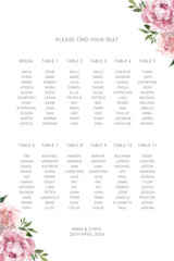 Wedding Seating Chart - Floral #1