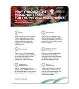 Missionary Task Prayer Card