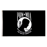 POW/MIA Single Face Poly with Header and Grommet